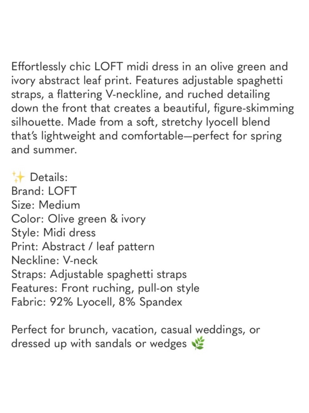 LOFT Shell Ruched Strappy Midi Dress - Picture 7 of 7